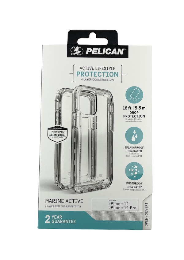 [RW1-05] Pelican Marine Active 5.5m Drop Protection | iPhone 12/12 Pro (6.1) - Clear