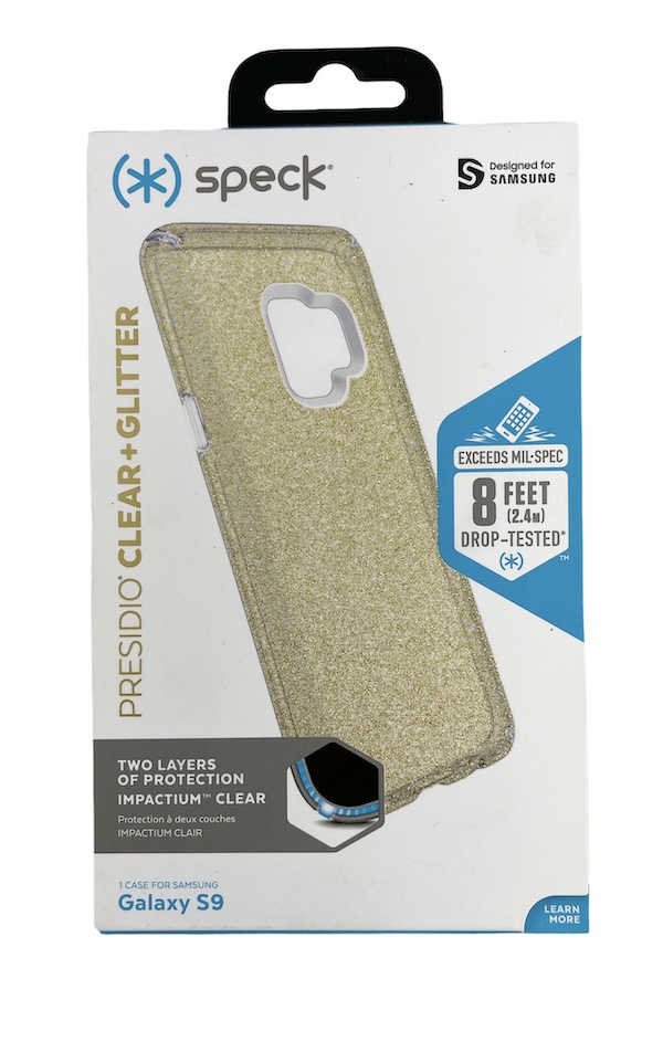 Speck Presidio Clear+Glitter | Samsung Galaxy S9 - Gold Giltter