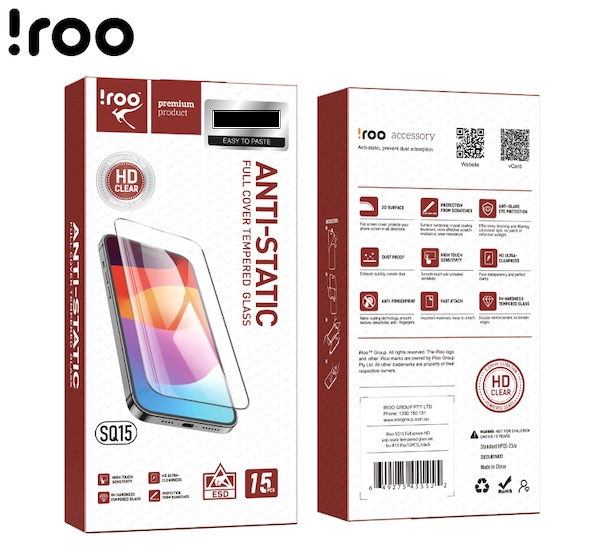 iRoo SQ15 [PACK 15] Full Glass | iPhone 15 Pro Max