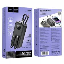 Hoco J132B Sabio 22.5W+PD20W fully compatible power bank with 3 cables(30000mAh)