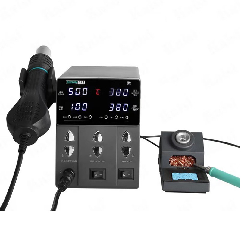 SUGON 212 2 in 1 Intelligent Digital Display Hot Air Gun Soldering Station