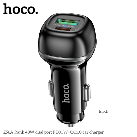 HOCO Z58A | 48W dual port PD30W+QC3.0 car charger