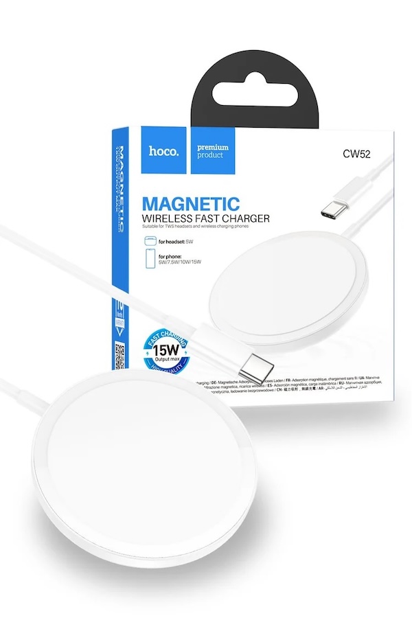 HOCO CW52 | Enjoy magnetic wireless fast charging - White