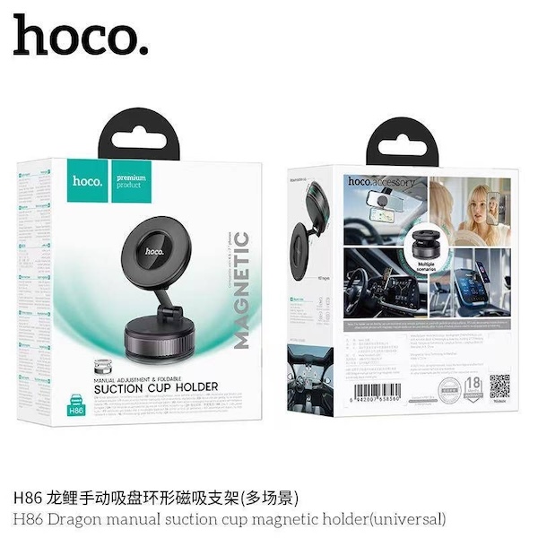 Hoco H86 Dragon manual suction cup magnetic holder [Replaced by iRoo R3]