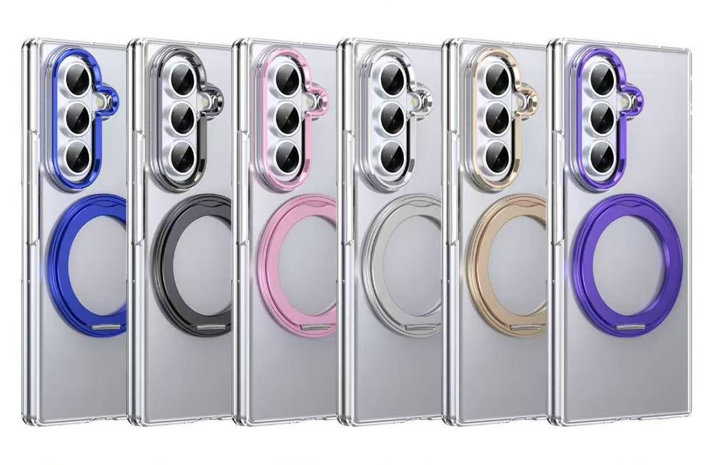 COCO Ring Stand Crystal | Samsung Fold7/Fold8 Ultra /w Tempered Glass Protector [2pcs Front/Back]