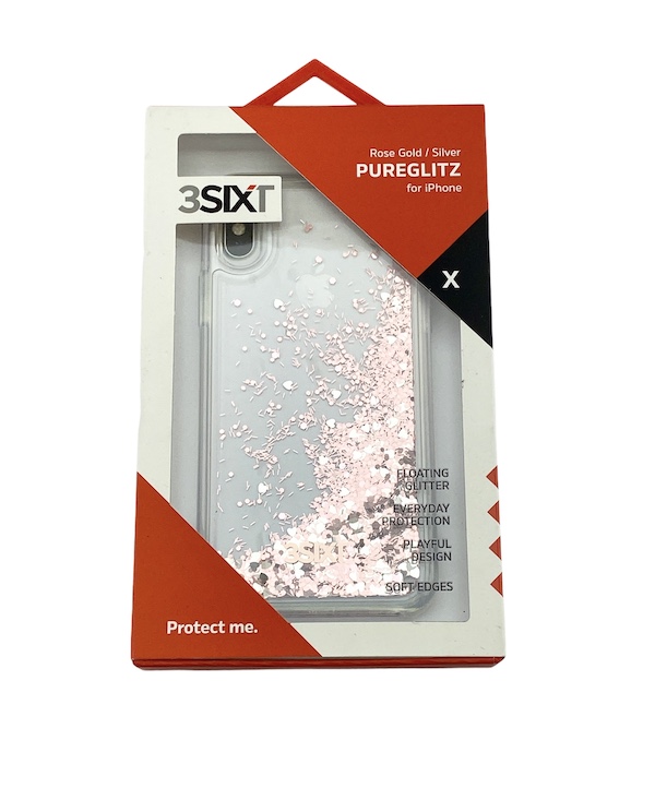 [BWS3-43] 3SIXT PureGlitz Waterfall | iPhone X/Xs - Rose Gold