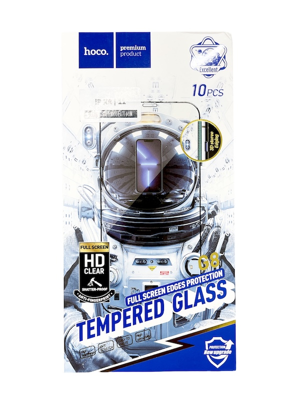 [BWS5-19] Hoco G8 | Full 3D Tempered Glass | iPhone 13 Pro Max/14Plus (6.7) - [10 GLASS PACK]